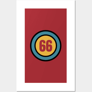 The Number 66 - sixty six - sixty sixth - 66th Posters and Art